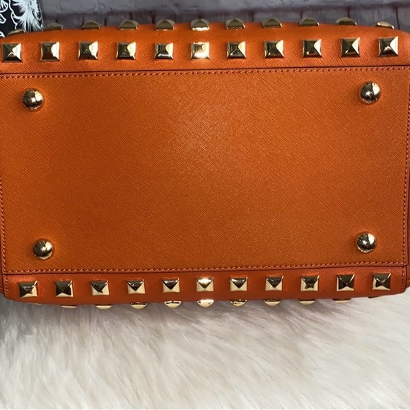 Michael Kors PYRAMID STUDDED GRAYSON Satchel - Picture 9 of 10